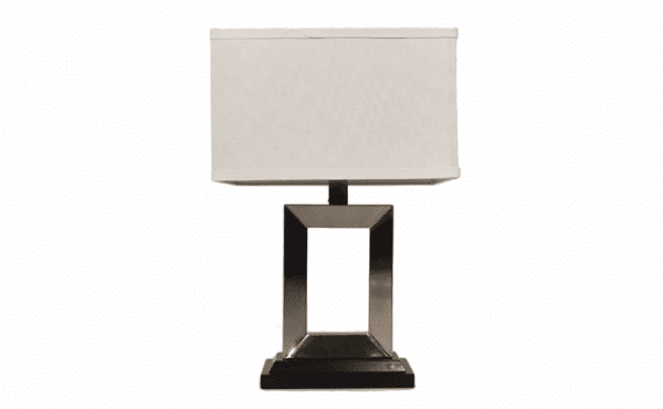 LP01 - Pair of Lamps Rectangular Brushed Nickel Base