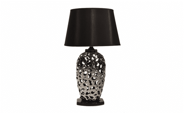 LP02 - Pair of Lamps Chrome Abstract Oval Base