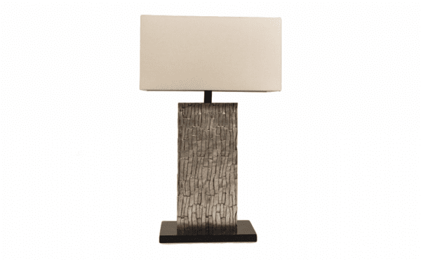 LS01 - Single Lamp Brushed Gold Rectangular Base