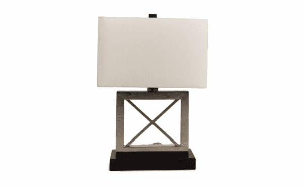 LS03 - Single Lamp Brushed Nickel 'X' Base