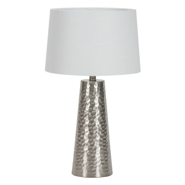 LP80 - Pair of Lamps Chrome Hammered Base