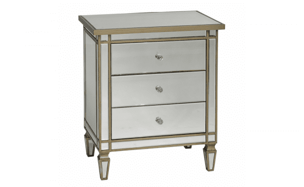 Valentina Mirrored Night Table - Small