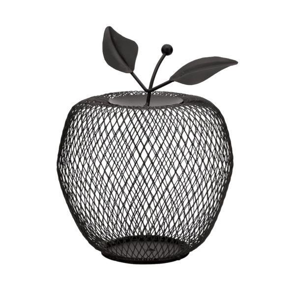 Black Mesh Decorative Apple 7"