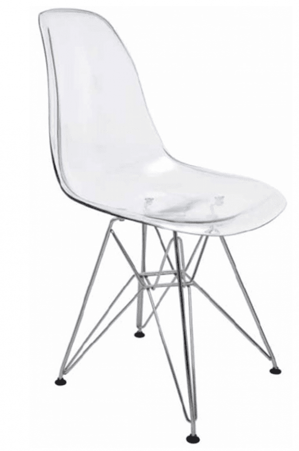 Cannes Ghost Chair Chrome Legs