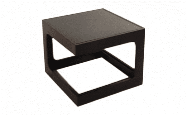 Furniture Rental Wood/Black Glass End Table
