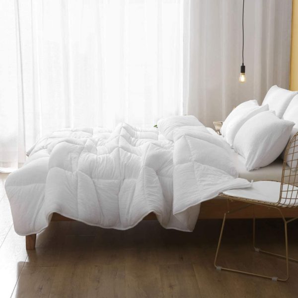 K07 - King Solid White Quilted (3-Piece Set) - Image 2