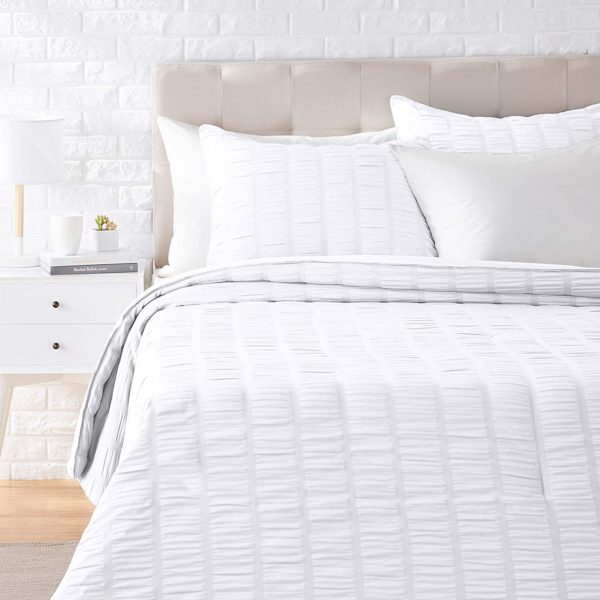 K10 - King White Seersucker (3-Piece Set)