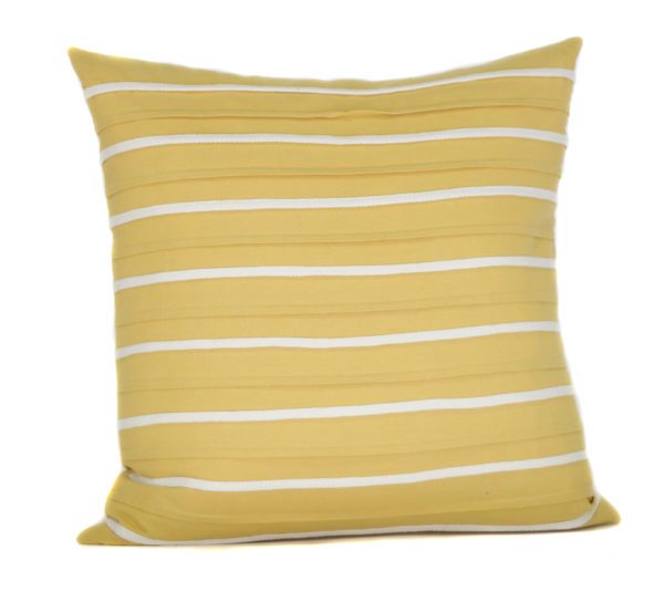 AC63 - Yellow/White Stripe Cushion