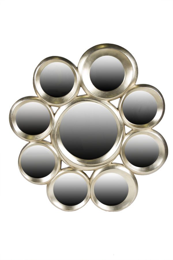 M28 - Large Round Champagne Frame Mirror