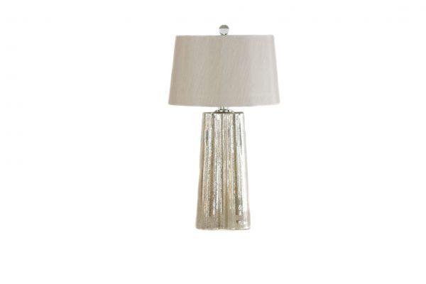 LP57 - Pair of Lamps Mercury Glass Wave Base