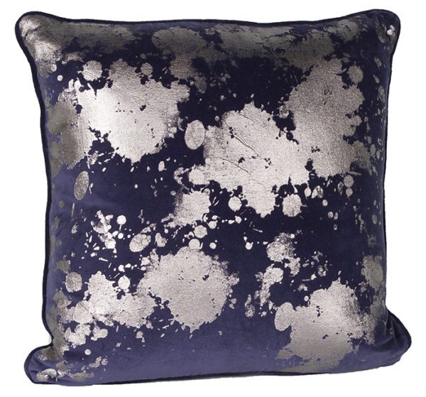 AC76 - Cushion Square Navy with Silver