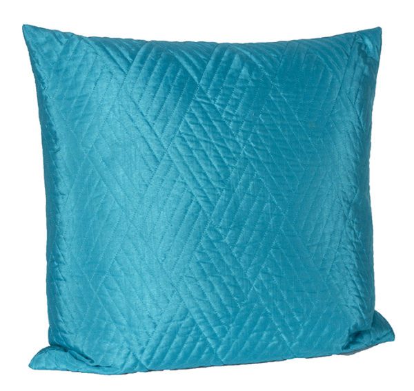 AC85 - Cushion Square Turquoise with Embroidered Pattern