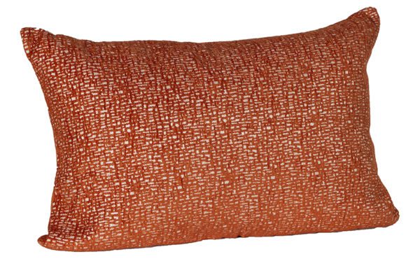 AC86 - Cushion Rectangular Orange/Ivory