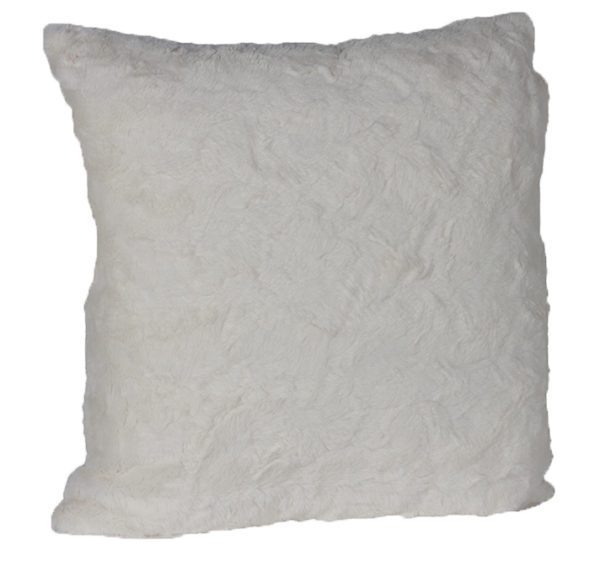 AC89 - Cushion Square Faux Fur White