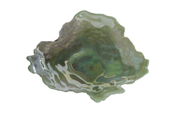 Decorative Dish 04 - Green Iridescent