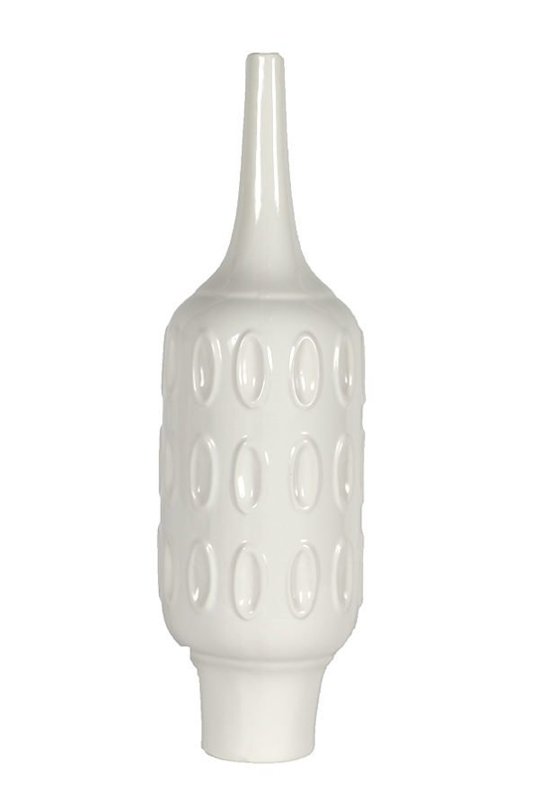 Vase 14 - White Vase with Circles