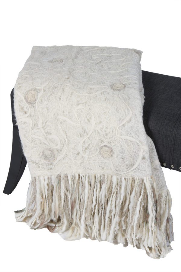 Throw 05 - Cream Fringe