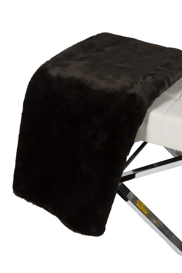 Throw 06 - Black Faux Fur