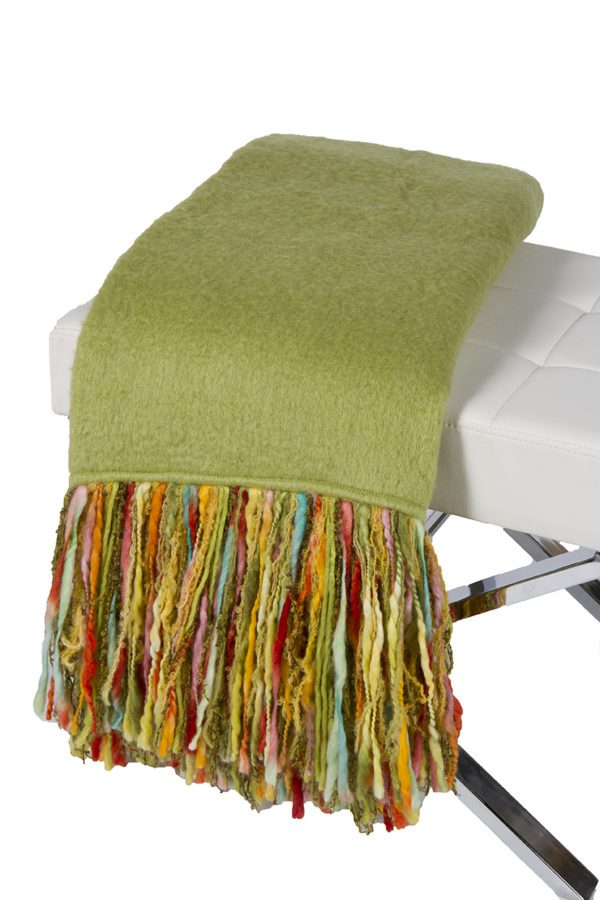 Throw 04 - Green Fringe Throw