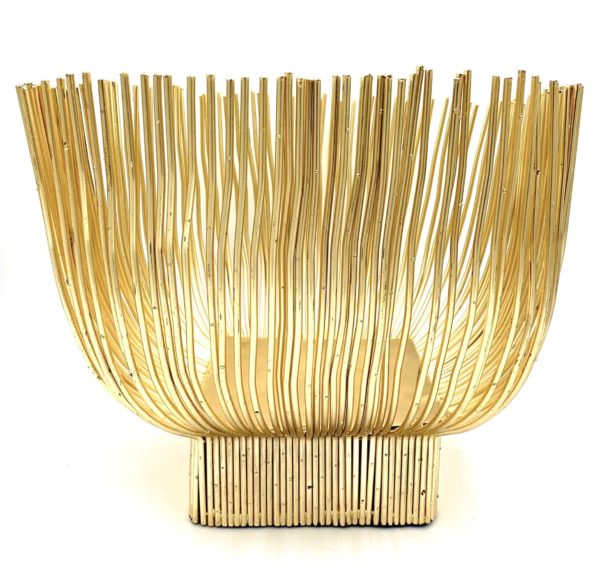 Bowl 21 - Square Gold Metal Wire Bowl