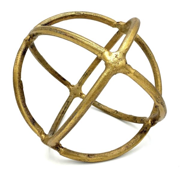 Ball 12 - Round Gold Decorative Ball (9")