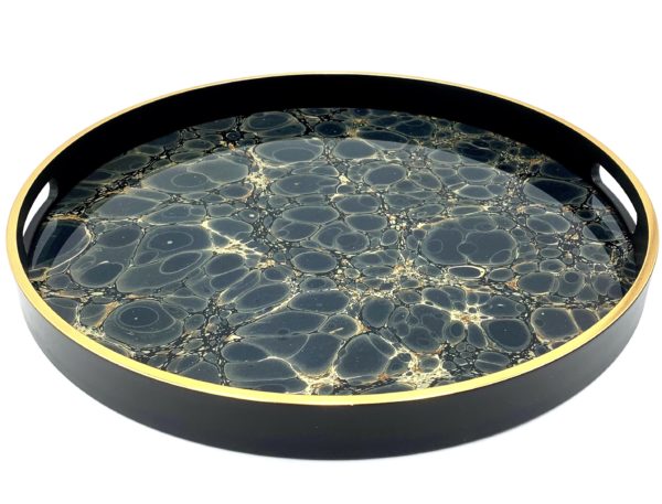 Tray 17 - Black/Gold Abstract