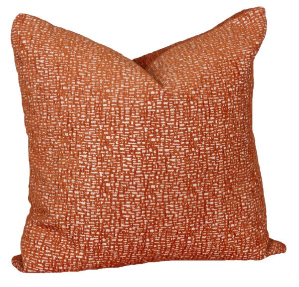AC103 - Orange/Ivory Square Cushion