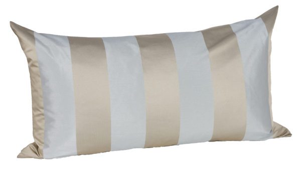 AC104 - Blue & Taupe Striped Rectangular Large Cushion