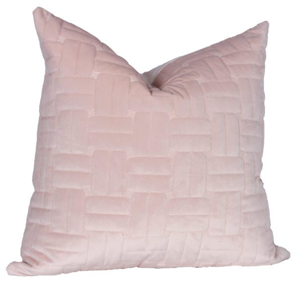 AC107 - Blush Pink Velvet Square Cushion