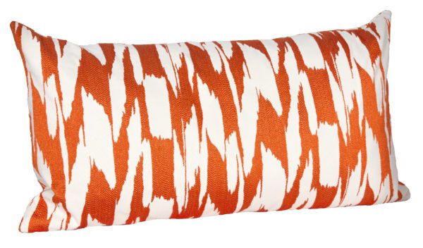 AC108 - Orange/White Zig Zag Pattern Rectangular Cushion