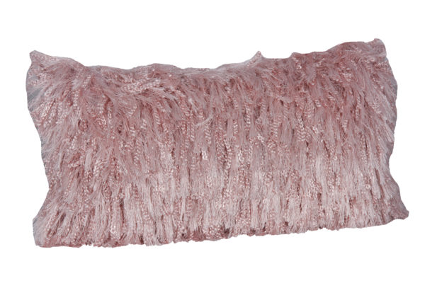 AC110 - Blush Pink Fringe Rectangular Cushion