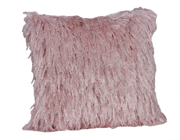 AC111 - Blush Pink Square Fringe Cushion