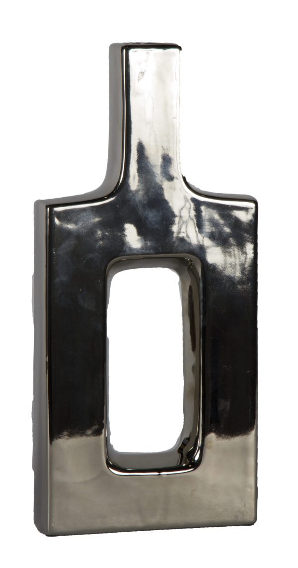 Vase 44 - Silver Abstract Vase