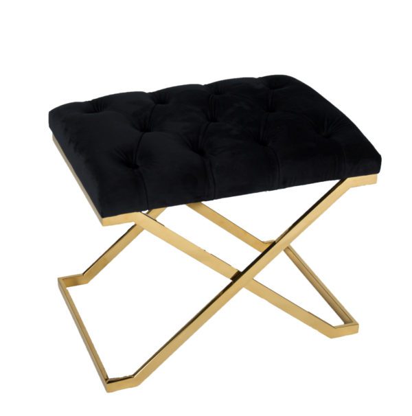 Montreal Ottoman Black/Gold