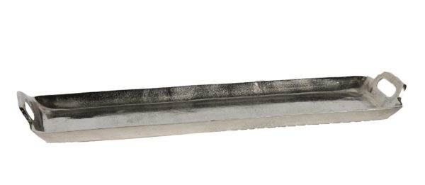 Tray 10 - Rectangular Pewter with Handles Small