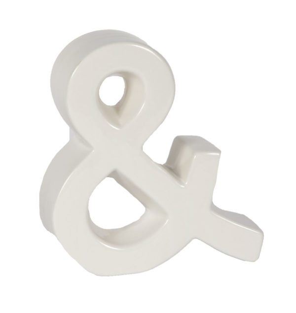 White Ampersand