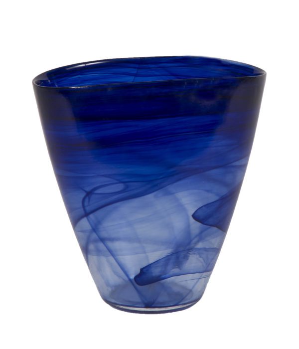 Vase 48 - Blue/Clear Glass