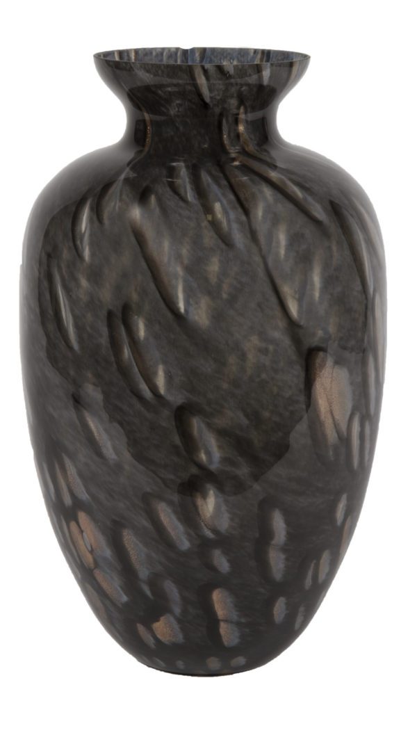 Vase 49 - Murano Glass Black and Gold