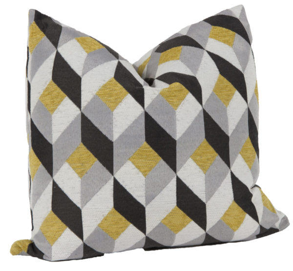 AC115 - Yellow/White/Grey Geometric Pattern