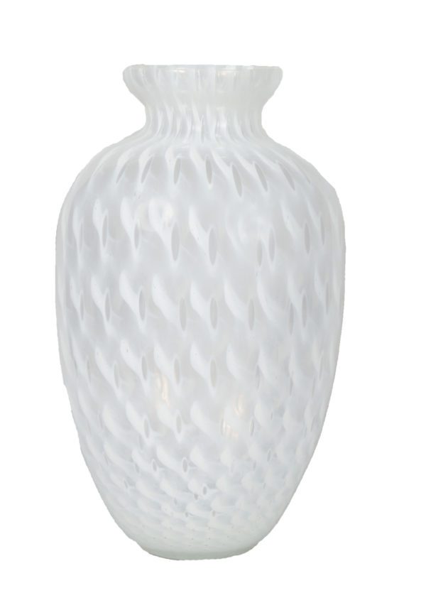 Vase 50 - White Murano Glass