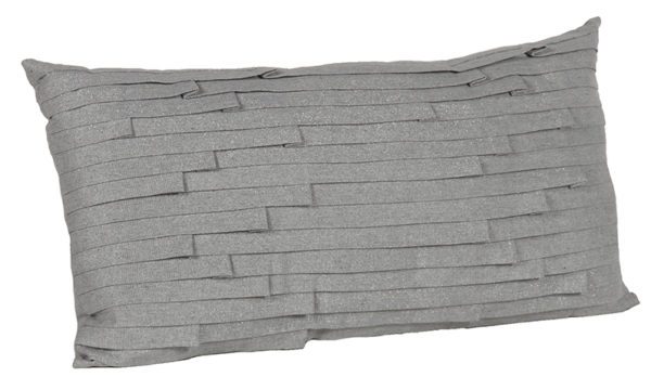 AC59 - Grey Rectangular Pleated Cushion