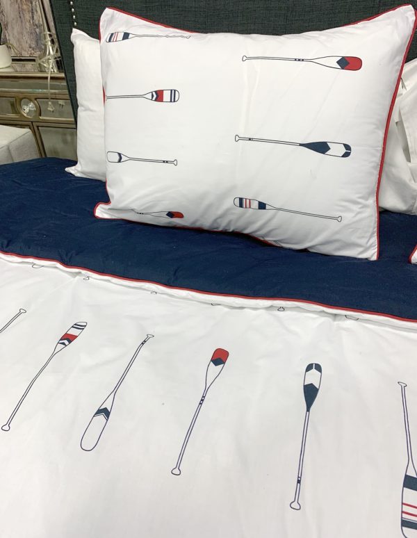 Q07 - Queen Navy/Red Paddles (3-Piece Set) - Image 2