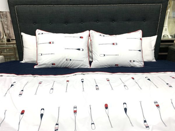 Q07 - Queen Navy/Red Paddles (3-Piece Set)