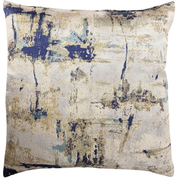AC129 - Silver/Blue/Gold Abstract