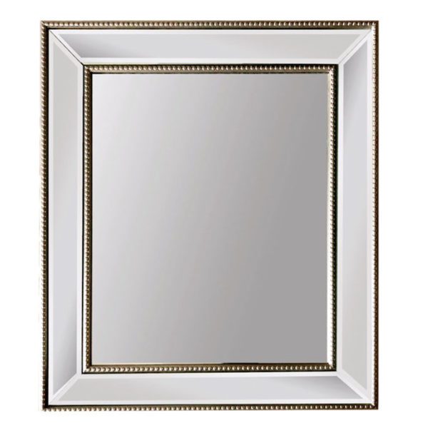 M81 -Silver Beaded Framed Mirror (2ft 8")