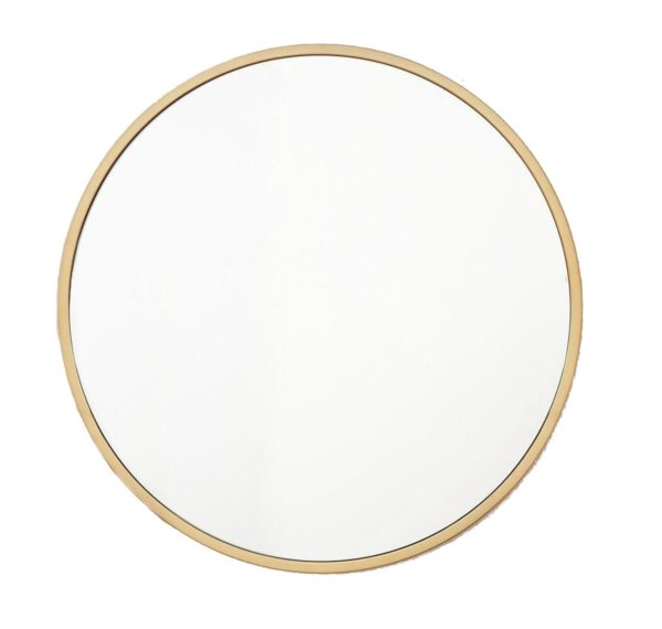 M49 - Round Gold Metal Frame Mirror