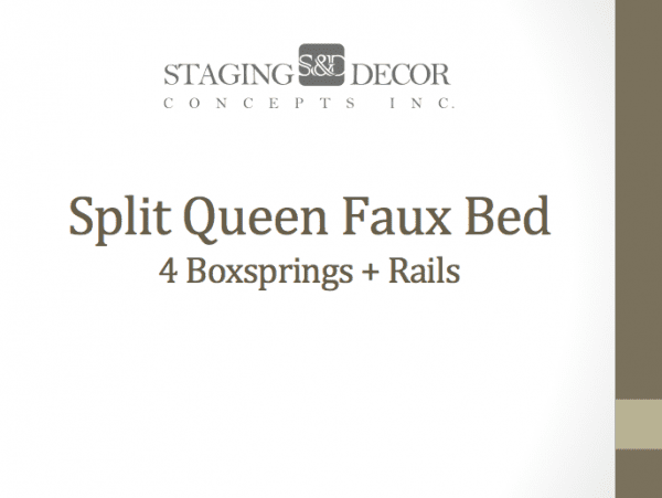 Split Queen Faux Bed