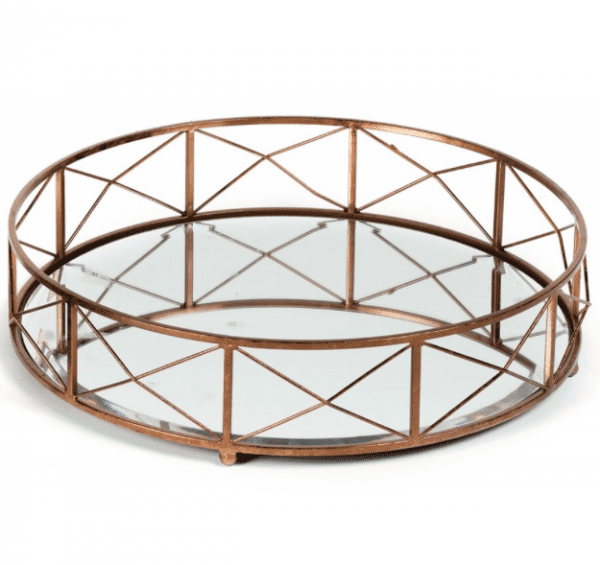 Tray 02 - Bronze Mirror Tray Round Small