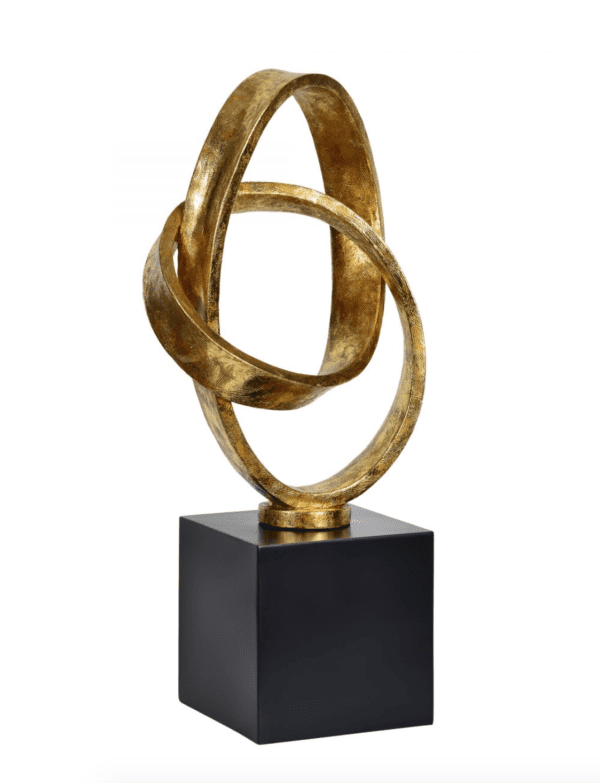 Swirl 01 - Gold Knot with Black Stand