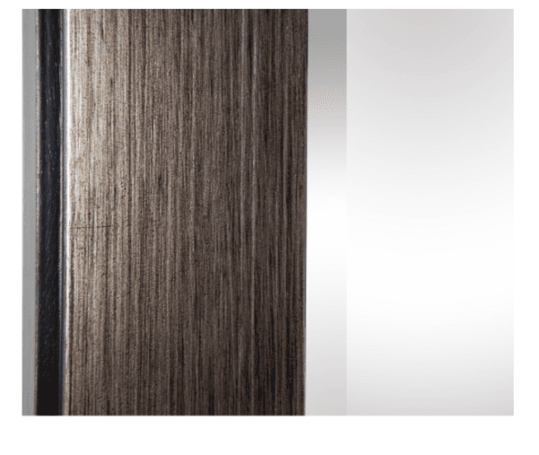 M48 - Leaning Mirror with Brushed Silver and Black - Image 3